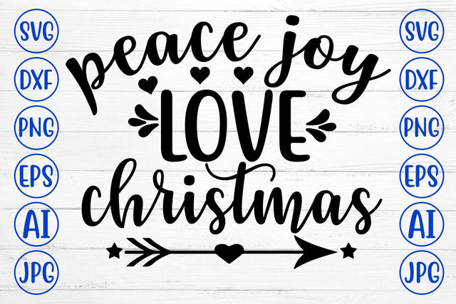 PEACE JOY LOVE CHRISTMAS SVG Cut File SVG Syaman 