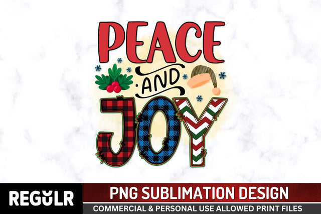 Peace & joy Sublimation PNG, Sublimation Christmas Design Sublimation Regulrcrative 
