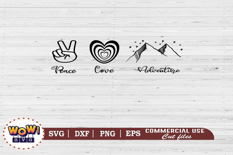 Peace love adventure svg, Camping svg, RV svg, Png, Dxf SVG Wowsvgstudio 