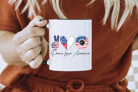 Peace Love America -2 Sublimation Creativeart88 