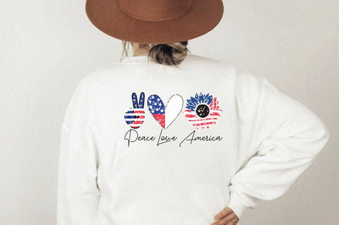 Peace Love America -2 Sublimation Creativeart88 