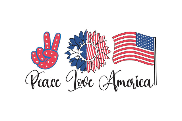 Peace Love America Sublimation Creativeart88 