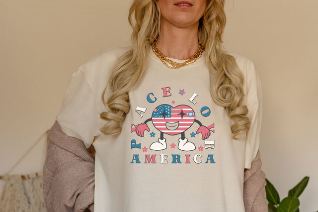 Peace Love America Sublimation Rupkotha 
