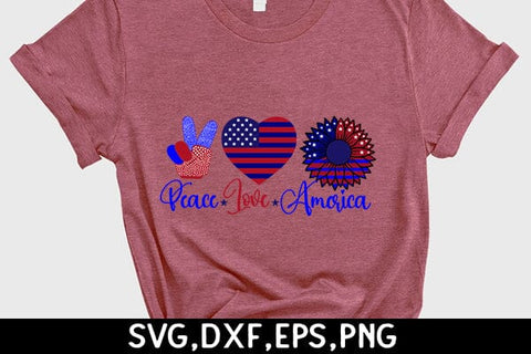 Peace Love America SVG Angelina750 