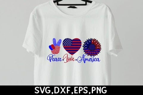 Peace Love America SVG Angelina750 