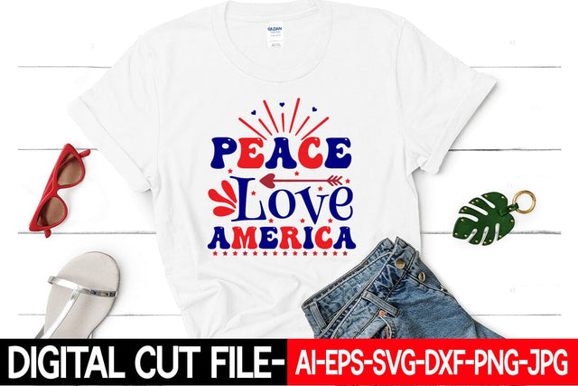 Peace Love America SVG Blessedprint 