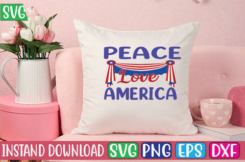 Peace Love America SVG Cut File SVG Studio Innate 