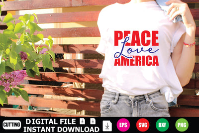 Peace Love America SVG Shahin alam 