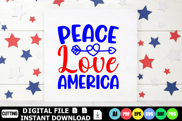 Peace Love America SVG Shahin alam 