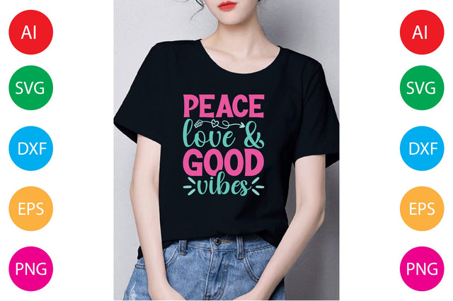 Peace Love And Good Vibes SVG CraftlabSvg29 