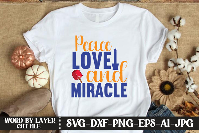 Peace Love And Miracle SVG CUT FILE SVG MStudio 