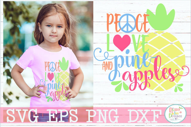 Peace Love and Pineapples SVG Bizzy Lou Designs 