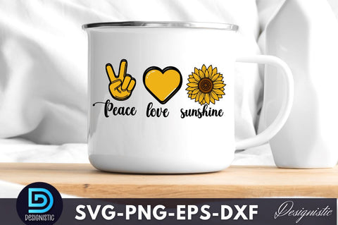 Peace love and sunshine, Sunflower SVG SVG DESIGNISTIC 