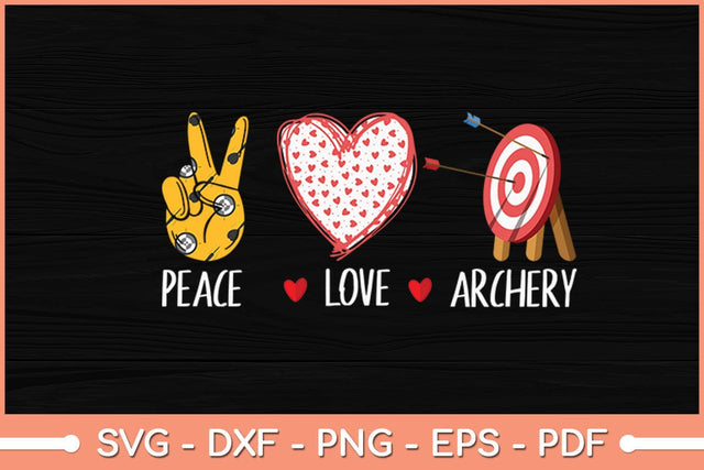 Peace Love Archery Target Svg Cutting File SVG Helal 