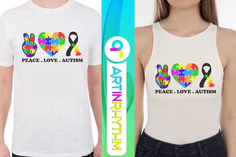 peace love autism SVG Artinrhythm shop 