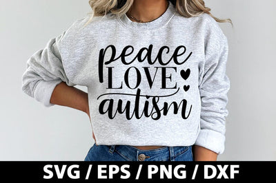 Peace love autism SVG SVG akazaddesign 