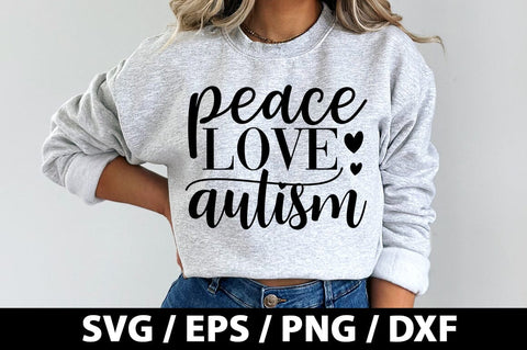 Peace love autism SVG SVG akazaddesign 
