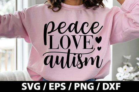 Peace love autism SVG SVG akazaddesign 