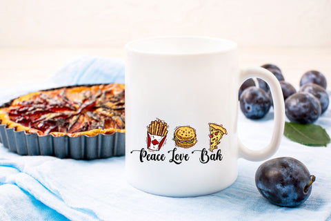 Peace Love Bake Sublimation Sublimation Rupkotha 