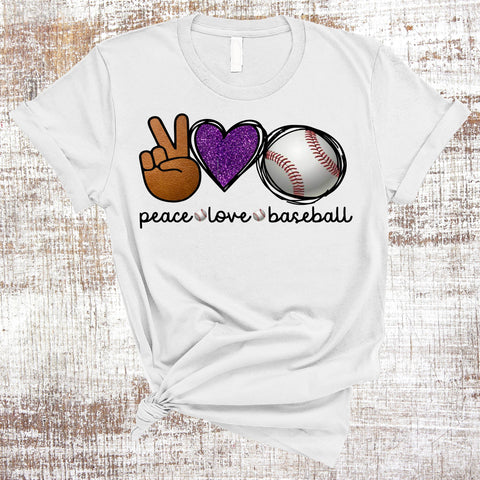 Peace Love Baseball BUNDLE Sublimation Waterslide PNG Sublimation Sweet Tees 
