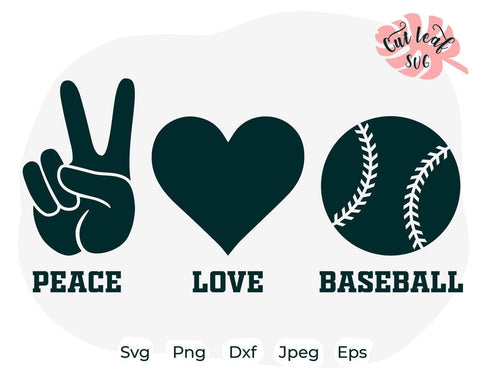 Peace love Baseball svg, Baseball svg, baseball mom svg, sport svg, sports svg, Peace love svg SVG CutLeafSvg 