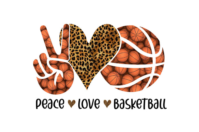 peace love basketball Sublimation design SVG shah alam 