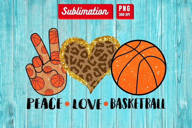 Peace Love Basketball Sublimation SVG SvgOcean 