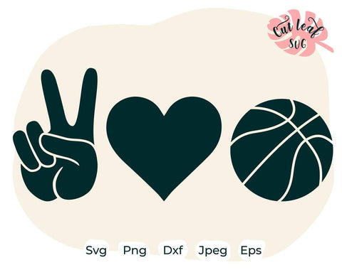 Peace love basketball svg, Basketball svg, basketball clipart, sport svg, sports svg SVG CutLeafSvg 