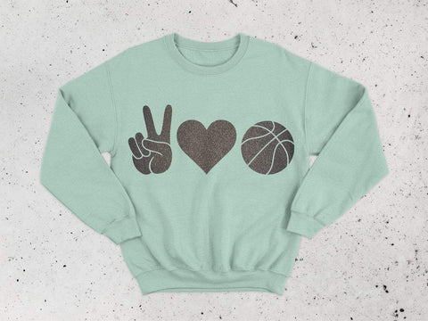 Peace love basketball svg, Basketball svg, basketball clipart, sport svg, sports svg SVG CutLeafSvg 