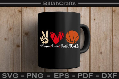 Peace Love Basketball SVG File SVG BillahCrafts 