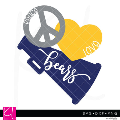 Peace Love Bears SVG Kelly Lollar Designs 