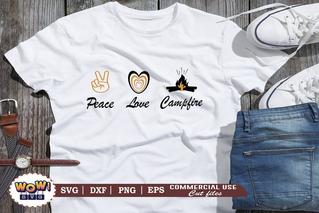 Peace love campfire svg, Camping svg, RV svg, Png, Dxf SVG Wowsvgstudio 