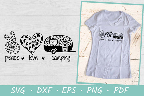 Peace Love Camping | Camper SVG | Leopard print SVG Irina Ostapenko 
