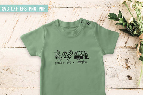 Peace Love Camping | Camper SVG | Leopard print SVG Irina Ostapenko 