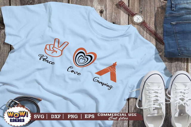 Peace love camping svg, Camping svg, RV svg, Png, Dxf SVG Wowsvgstudio 