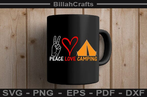 Peace Love Camping SVG File SVG BillahCrafts 