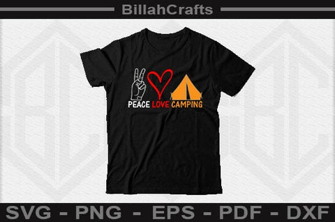 Peace Love Camping SVG File SVG BillahCrafts 