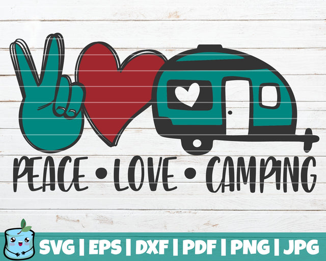Peace Love Camping SVG MintyMarshmallows 