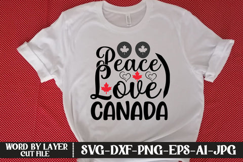 Peace Love Canada SVG CUT FILE SVG MStudio 