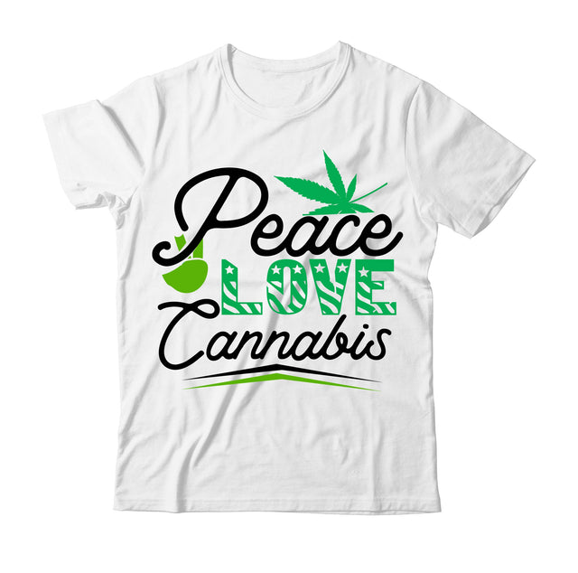 Peace Love Cannabis SVG Cut File SVG BlackCatsMedia 