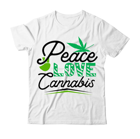 Peace Love Cannabis SVG Cut File SVG BlackCatsMedia 