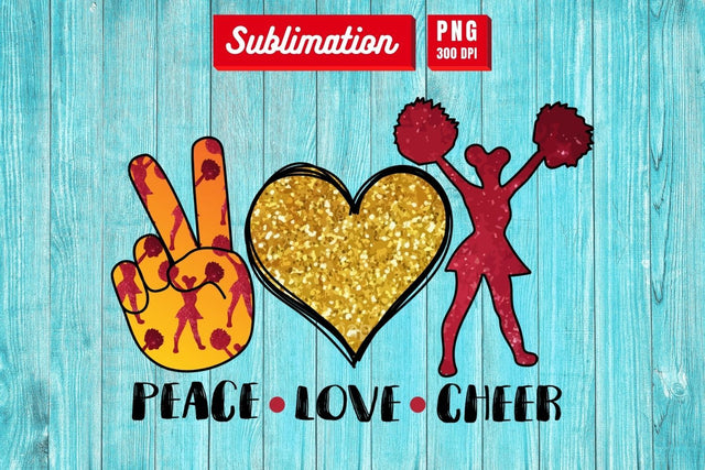 Peace Love Cheer Sublimation SVG SvgOcean 