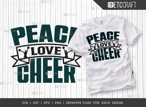 Peace Love Cheer SVG Bundle, Cheerleading Svg, Cheer Svg, Cheer Life Svg, Cheer Team Svg, Cheer Quotes, ETC T00148 SVG ETC Craft 