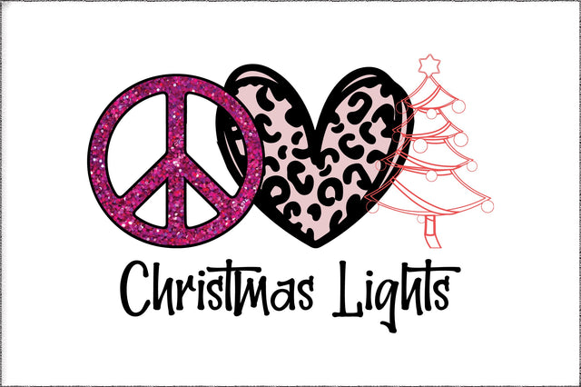 Peace Love Christmas Lights Sublimation Sublimation Jagonath Roy 