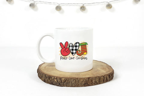 Peace Love Christmas PNG Sublimation Design Sublimation CraftLabSVG 