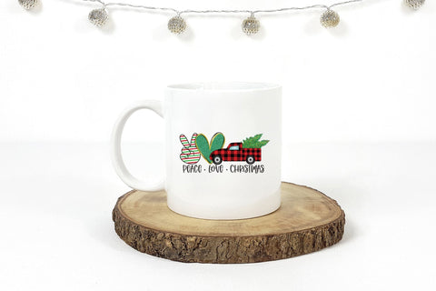 Peace Love Christmas PNG Sublimation Design Sublimation CraftLabSVG 