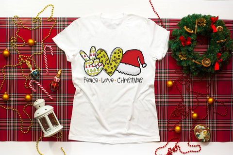 Peace Love Christmas PNG Sublimation Sublimation CraftLabSVG 