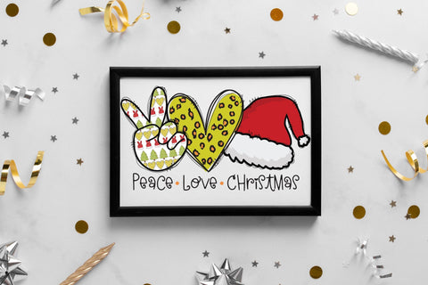 Peace Love Christmas PNG Sublimation Sublimation CraftLabSVG 