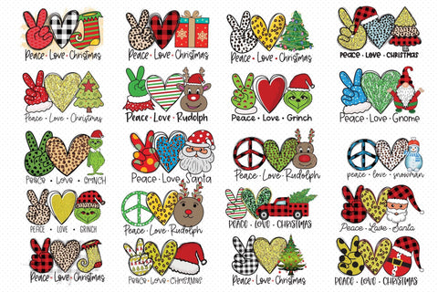 Peace Love Christmas Sublimation Bundle Sublimation CraftLabSVG 