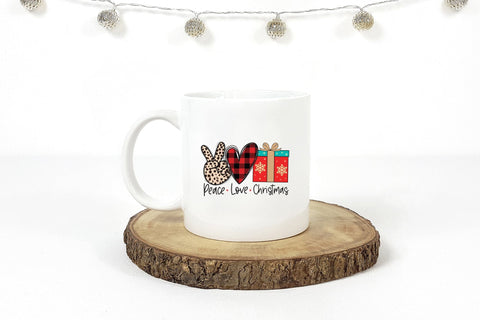 Peace Love Christmas Sublimation Design PNG Sublimation CraftLabSVG 